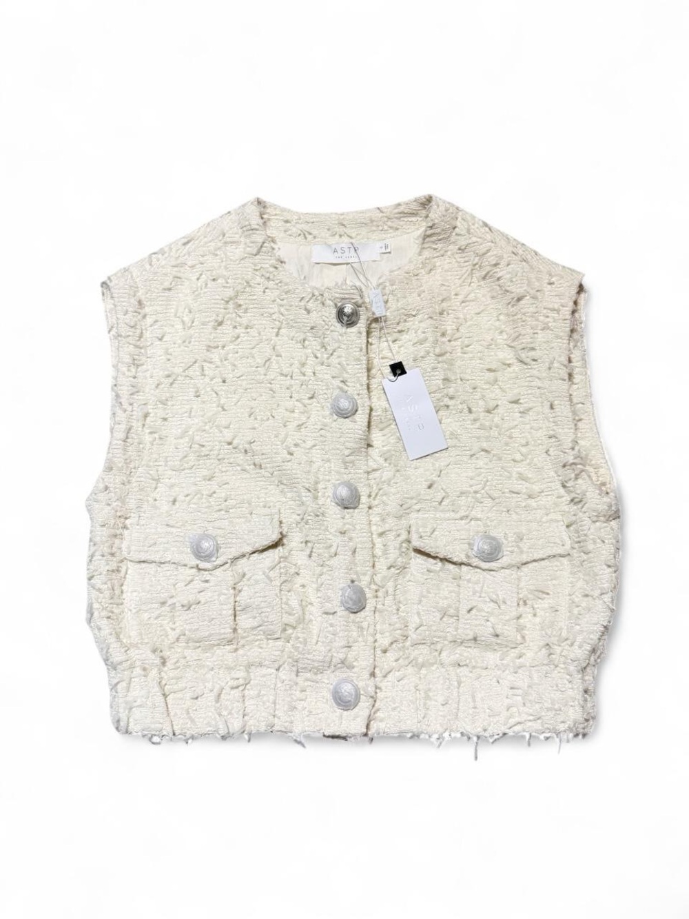 ASTR THE LABEL TWEED VEST